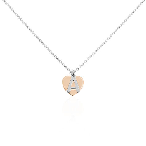 Damen Halskette Silber 925 Bicolor Buchstabe A - Halsketten Damen | OROVIVO