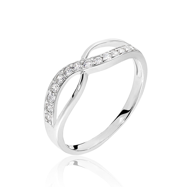 Bague Telya Or Blanc Oxyde De Zirconium - Spannringe Damen | OROVIVO