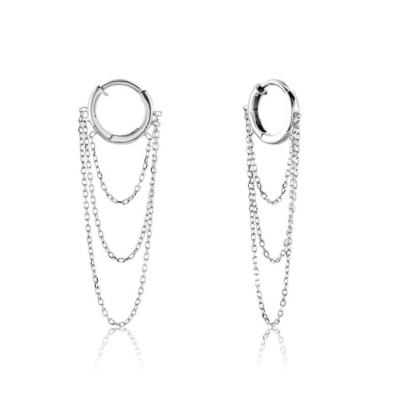Créoles Argent Weiss Nissa - Spannringe Damen | OROVIVO