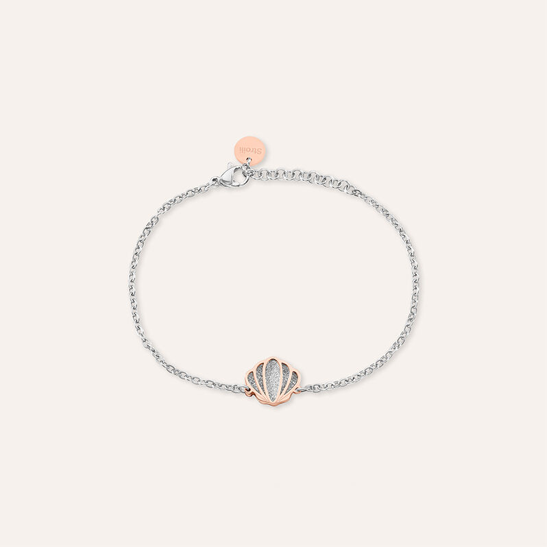 Bracciale Aura Acciaio Bicolore Bianco / Rosa - Spannringe Damen | OROVIVO