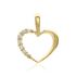 THAYS Damen Anhänger Gold 375 (9 Karat) Diamant Weiß 0,01 ct Herz