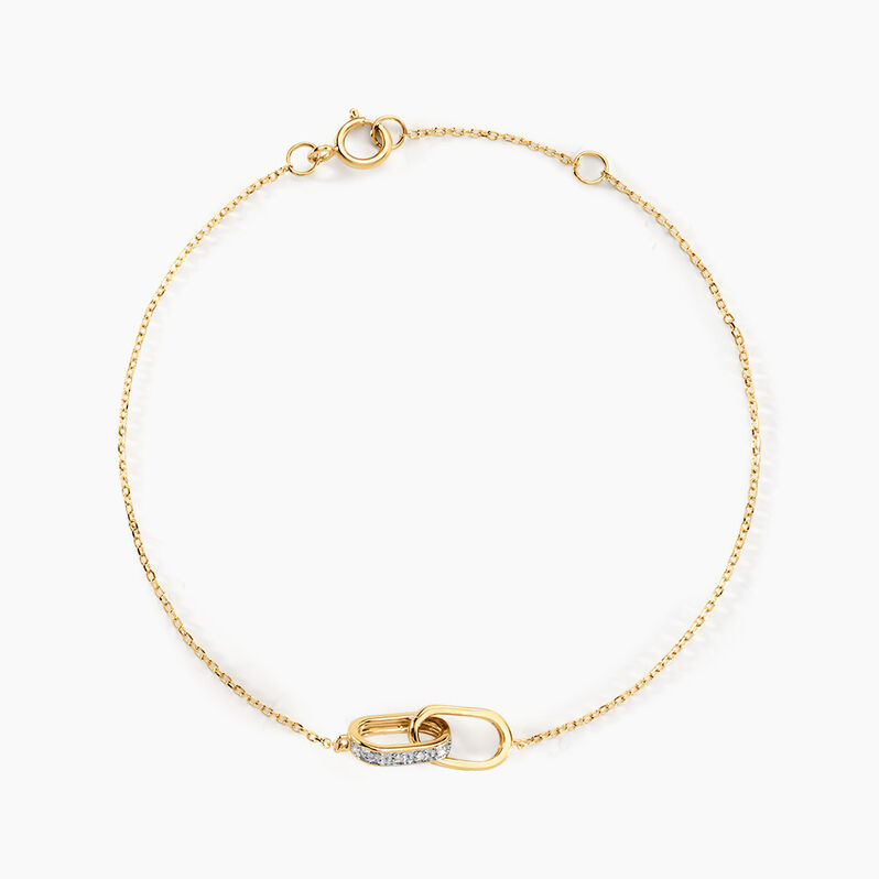 Bracelet Molana Or Jaune Diamant - Spannringe Damen | OROVIVO