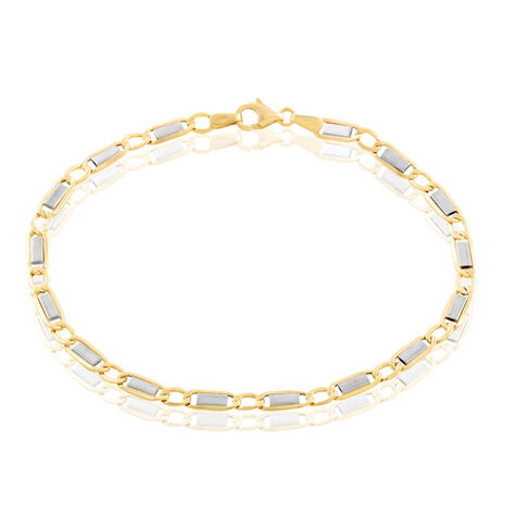 Herrenarmband Ankerkette Gold 375 Bicolor  - Armketten Herren | OROVIVO
