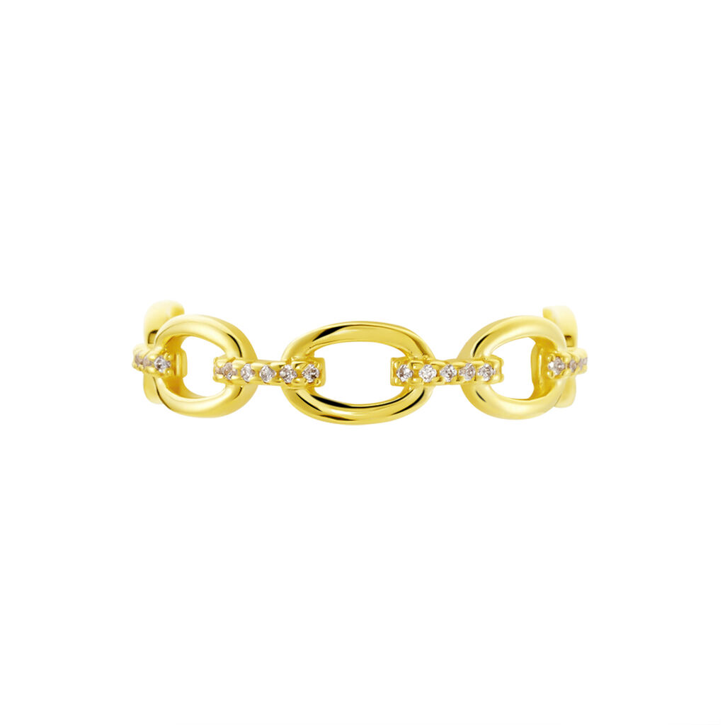 Damen Ring Silber vergoldet 925 Zirkonia Ketty  - Ringe mit Stein Damen | OROVIVO