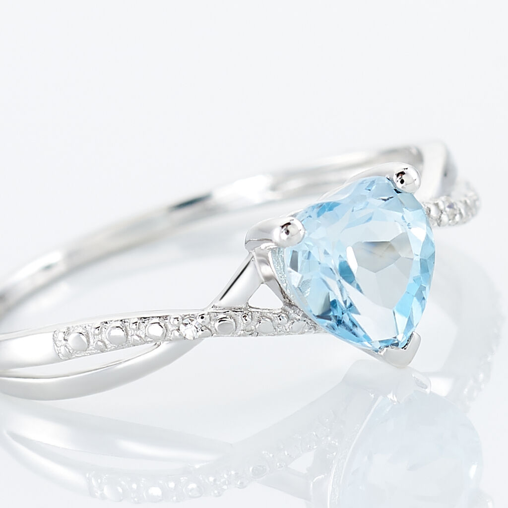 Bague Or Weiss Clothilde Topaze Et Oxydes - Spannringe Damen | OROVIVO