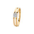 MINELLE Damen Ring Gold 375 (9 Karat) Diamant Wei&szlig; 0,01 ct Viereck
