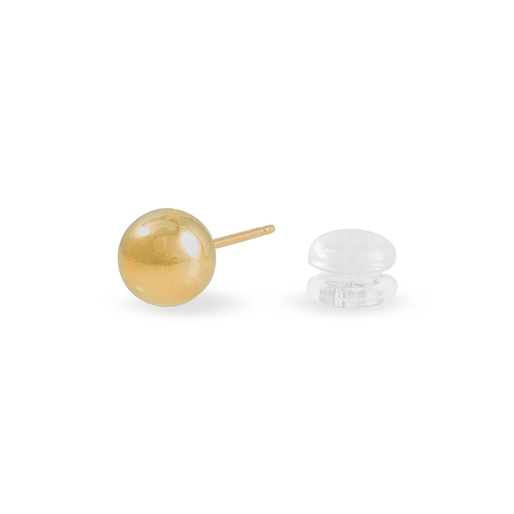 Damen Ohrstecker Gold 375 Kugel 7mm - Ohrstecker Damen | OROVIVO