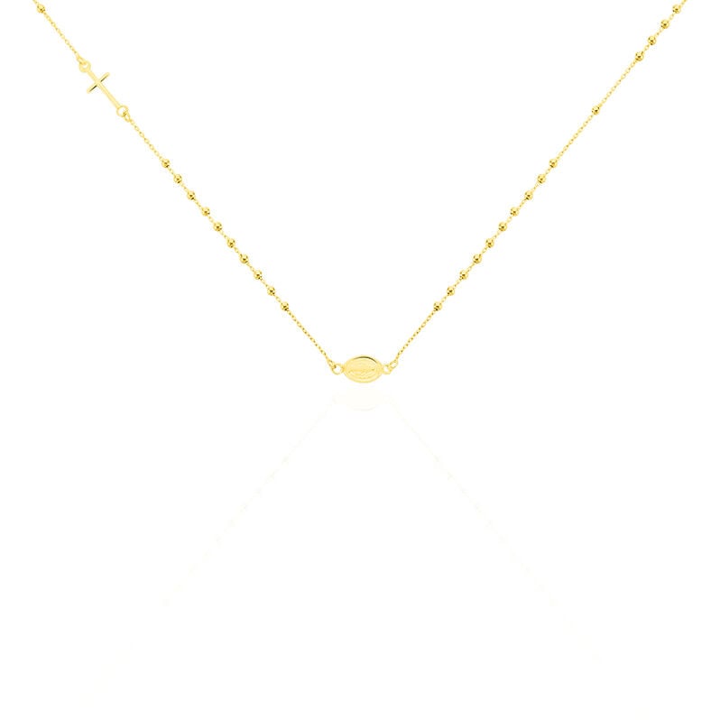 ATA Damen Collier Gold 375 (9 Karat) Religi&ouml;ses Kreuz - Halsketten Damen | OROVIVO