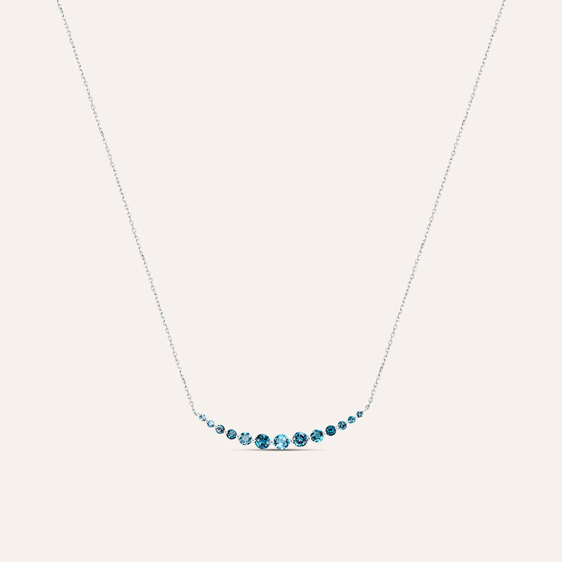 Collana Amélie Oro Bianco Topazio - Spannringe Damen | OROVIVO