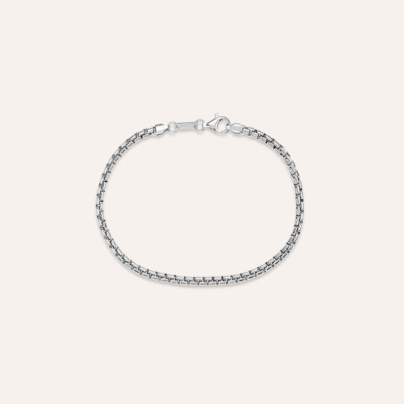 Bracciale Catena Gentleman Argento Rodiato - Spannringe Herren | OROVIVO