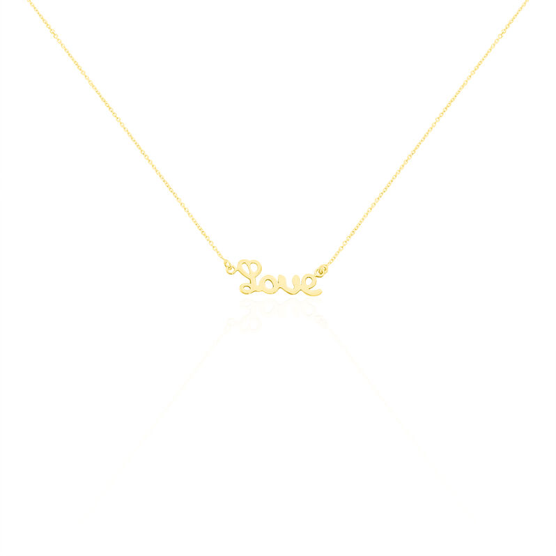 Collier Or Jaune Ernestina Message Love - Spannringe Damen | OROVIVO
