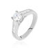Damen Ring Silber 925 Zirkonia Wei&szlig; 1,17 ct B 3 mm