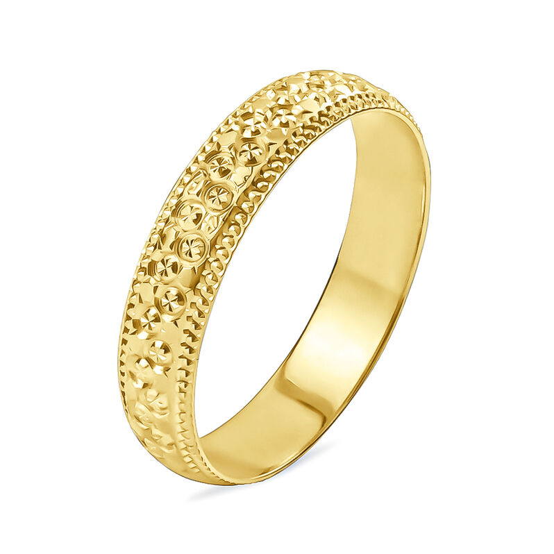 Fede Classica Diamantata 4 mm Oro Giallo - Spannringe Damen | OROVIVO