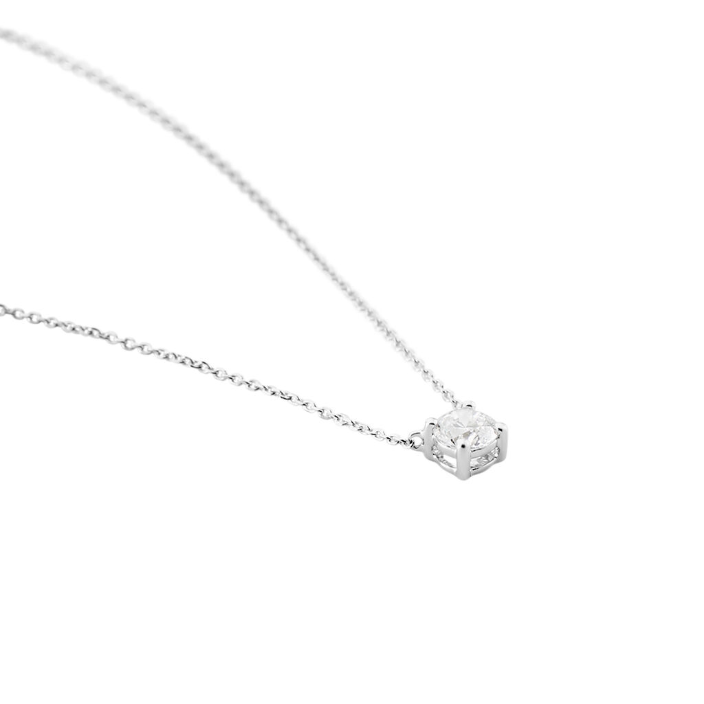 Symphonie Damen Collier Weißgold 750 (18 Karat) Synthetischer Diamant Weiß 0,36 ct - Halsketten Damen | OROVIVO