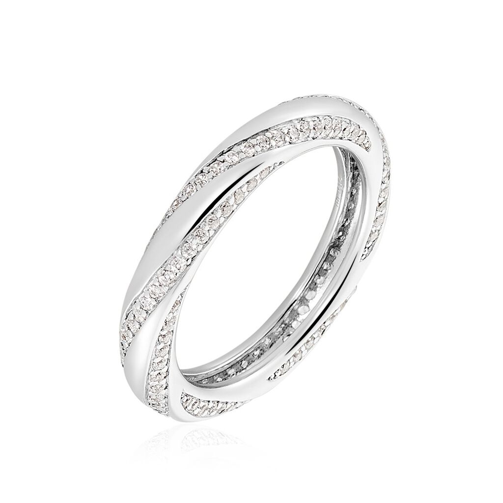 DEMI Damen Ring Silber Silber 925 Zirkonia Wei&szlig;
