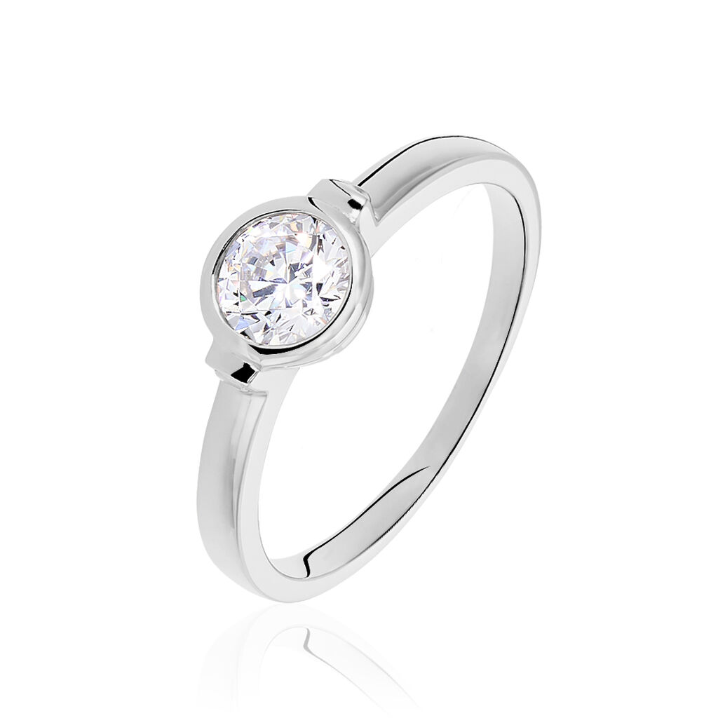 Damen Ring Silber 925 Zirkonia Wei&szlig; 1 ct