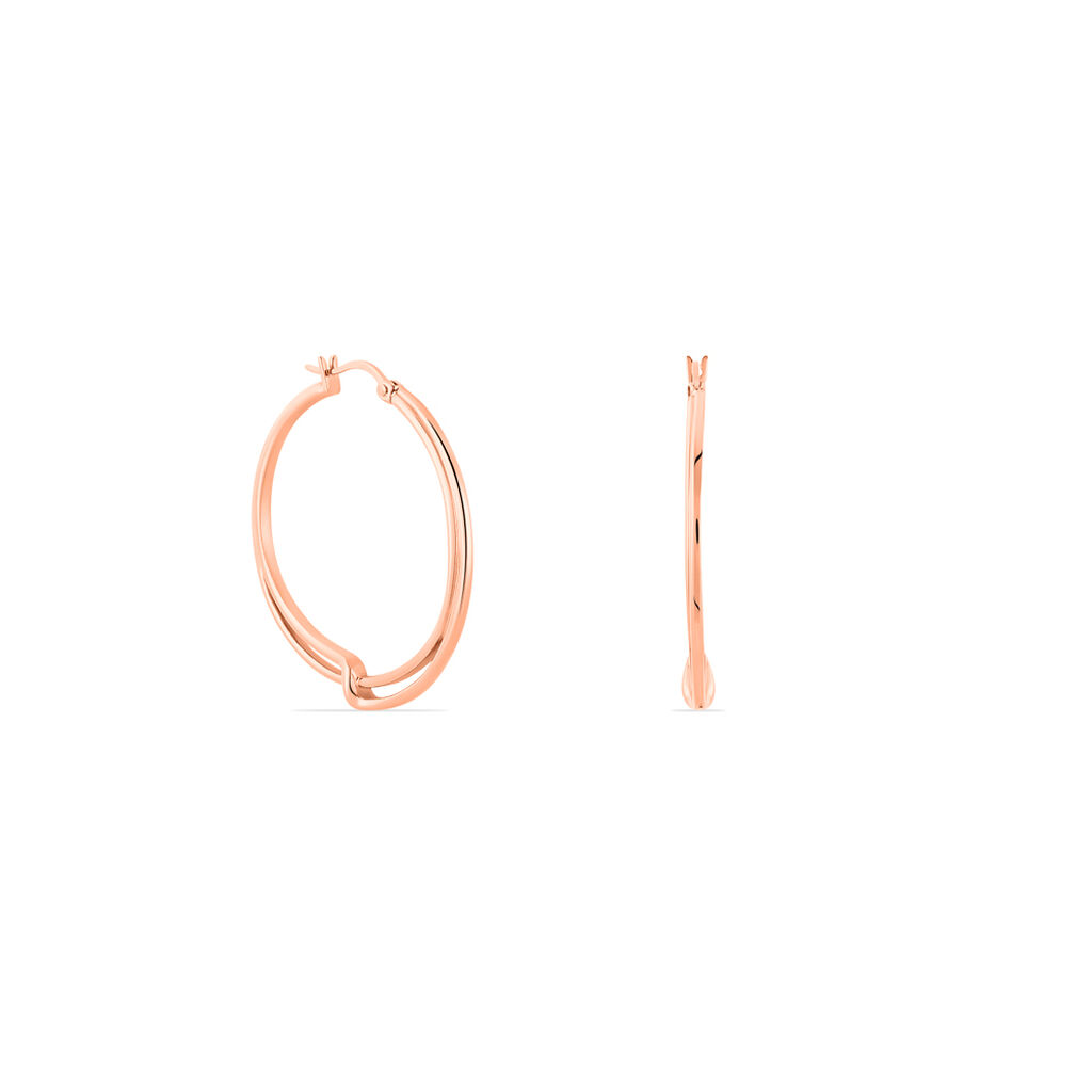Damen Creolen Edelstahl Rosé Vergoldet  - Creolen Damen | OROVIVO