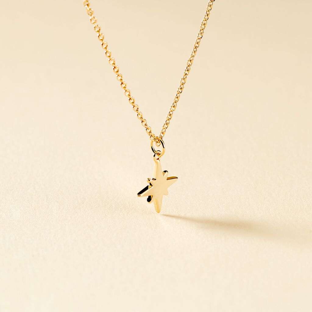 Collier Plaque Or Alisee Etoile 45cm - Spannringe Damen | OROVIVO