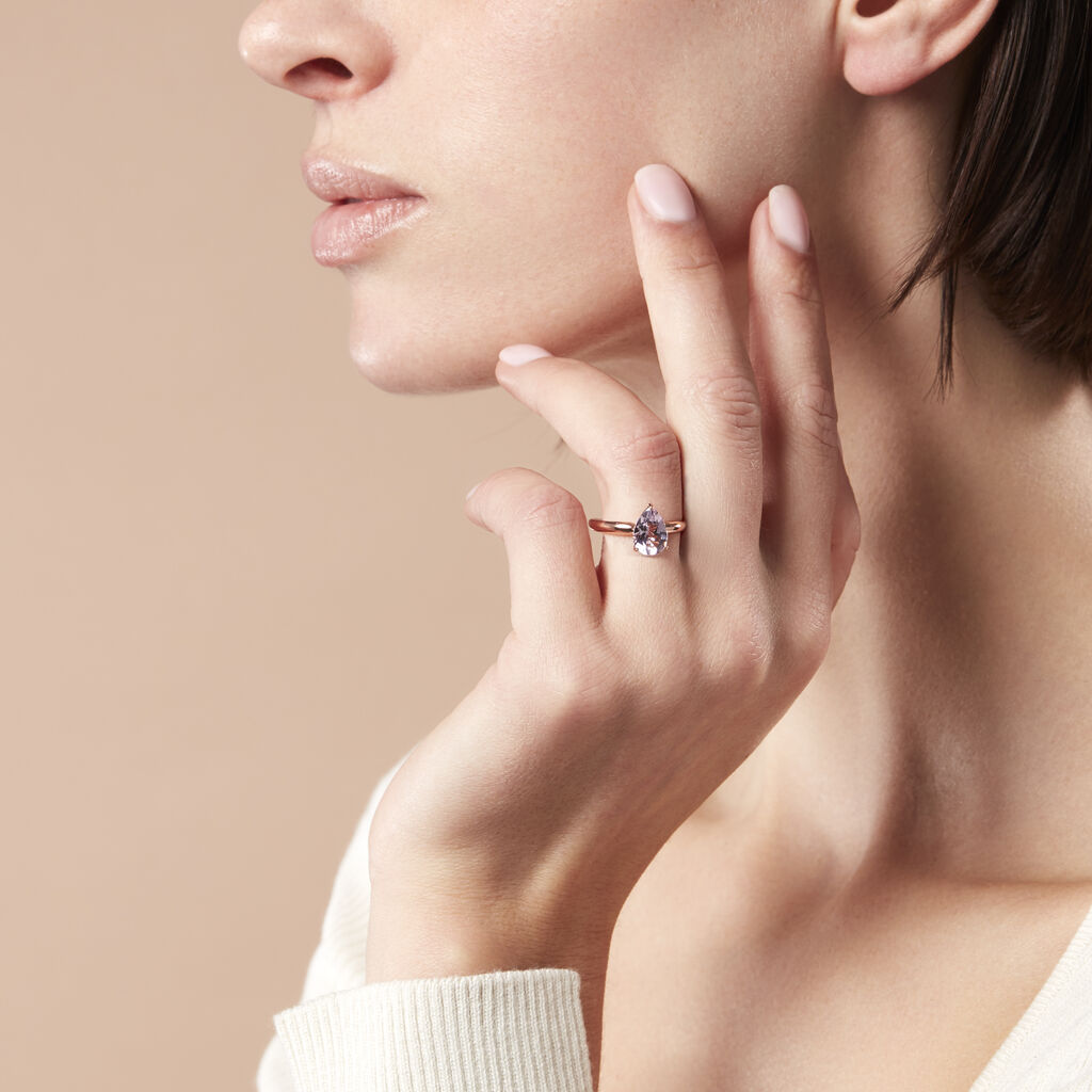 Damen Ring Silber rosevergoldet 925 Amethyst Violett 1,4ct Roswita  - Hochzeitsringe Damen | OROVIVO