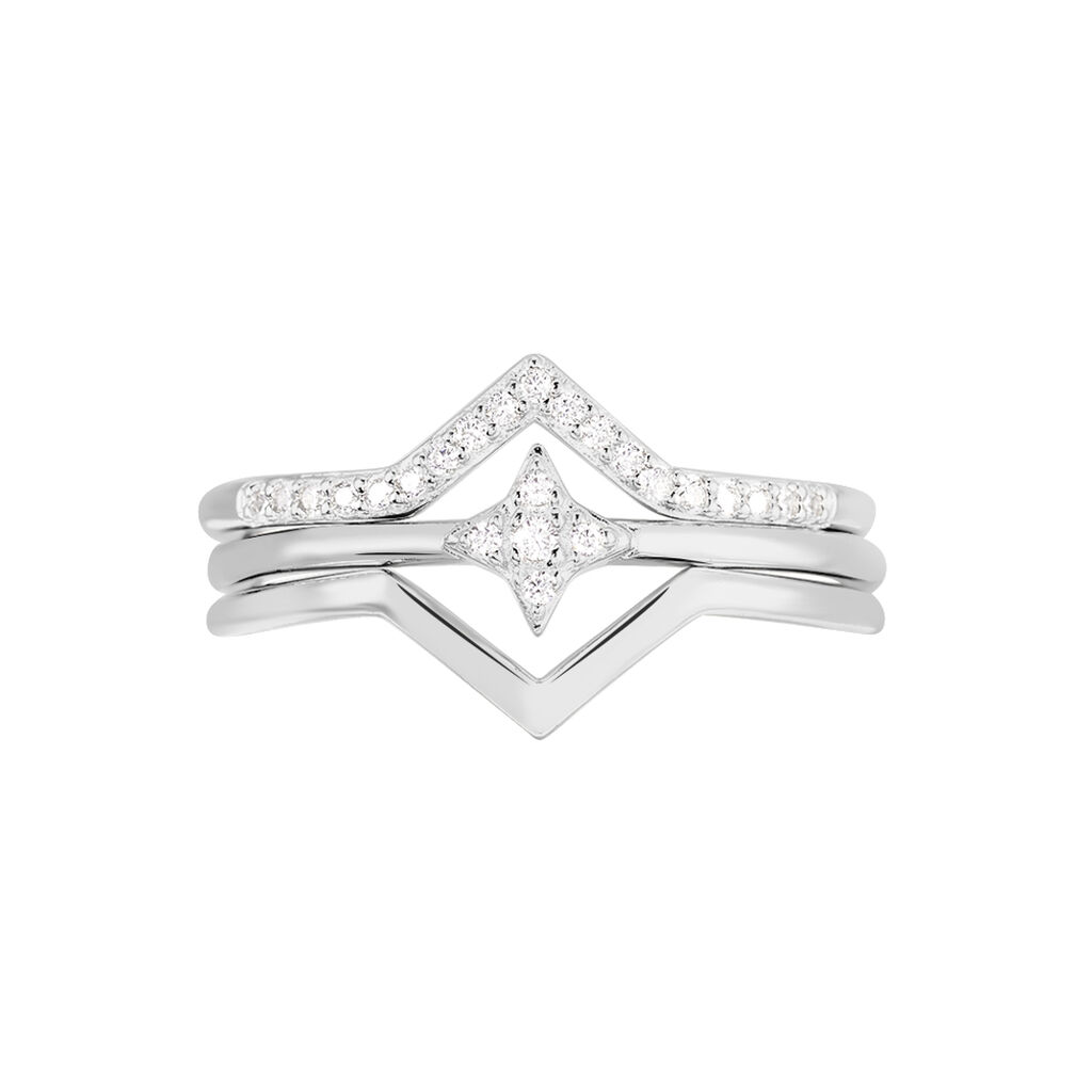 Damen Ring Silber 925 Zirkonia Flügel Stern Spark  - Ringe mit Stein Damen | OROVIVO