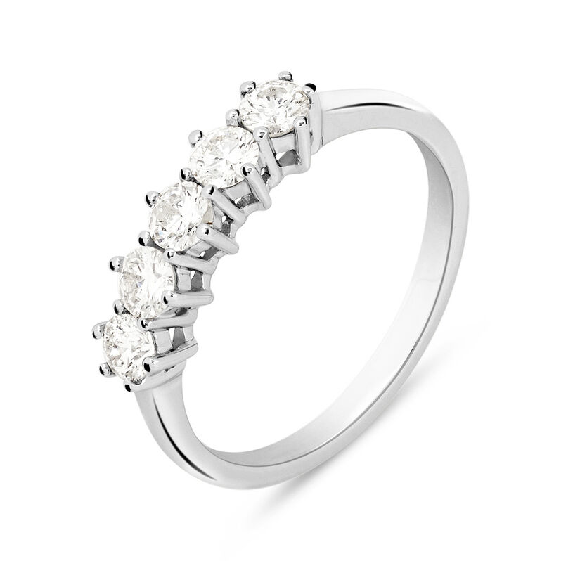 Anello Riviere Firmamenti Oro Bianco Diamante - Spannringe Damen | OROVIVO