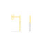 LINE 2 Damen Ohrringe Lang Gold Bicolor 375 (9 Karat) Diamant Wei&szlig; 0,11 ct Barren