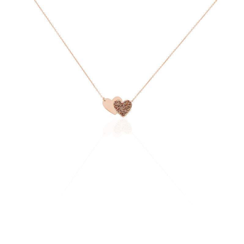 Collier Or Jaune Ellea Double Coeur - Spannringe Damen | OROVIVO