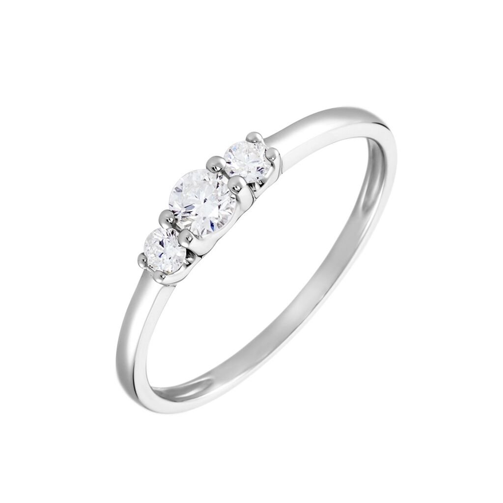 Sabina 1 Damen Ring Wei&szlig;gold 375 (9 Karat) Diamant Wei&szlig; 0,140 ct