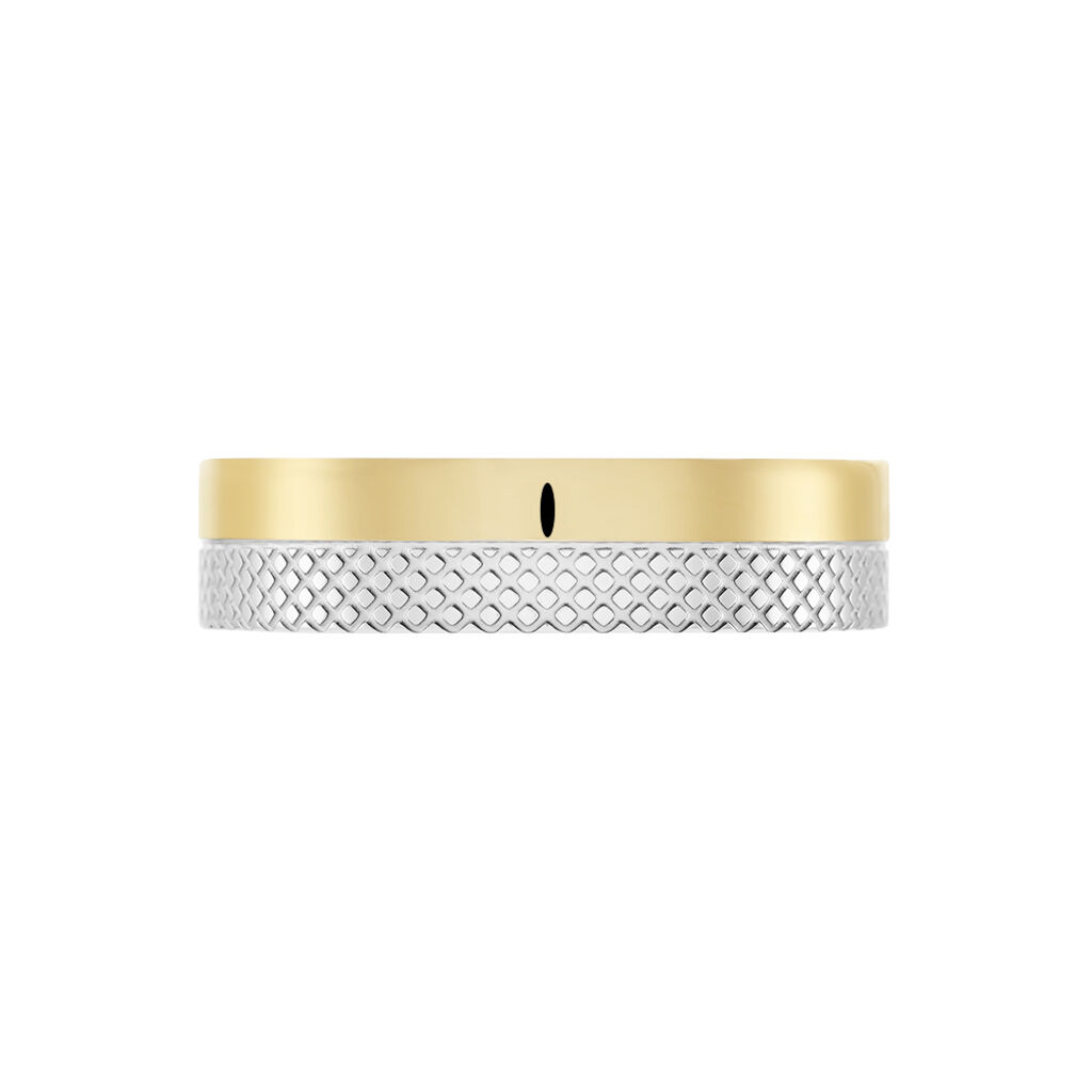 Herren Ring Edelstahl Bicolor Gelb/Silber   5,00mm  - Ringe Herren | OROVIVO
