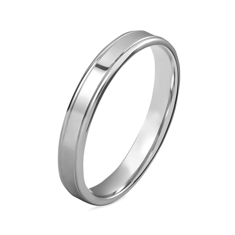 Fede Classica 3.5 mm Oro Bianco - Spannringe Herren | OROVIVO