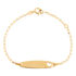AMINE Kinder ID Armband Gold 375 (9 Karat) Herz B 0,71 mm