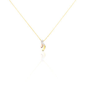 Damen Halskette Gold 375 Tricolor Diamanten - Ketten mit Anhänger Damen | OROVIVO