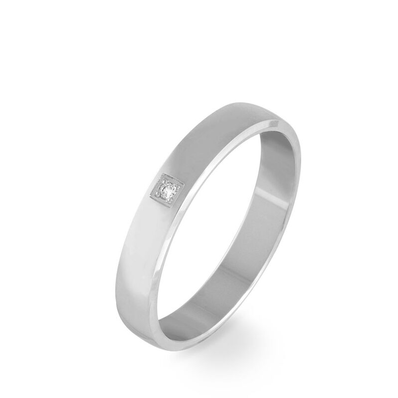 Alliance Celeste Or Blanc Diamant - Spannringe Familie | OROVIVO