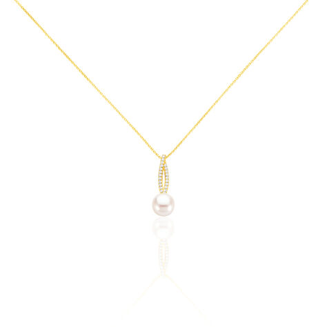 Damen Collier Gold 375 Zirkonia Mandel Tesnimae - Halsketten Damen | OROVIVO