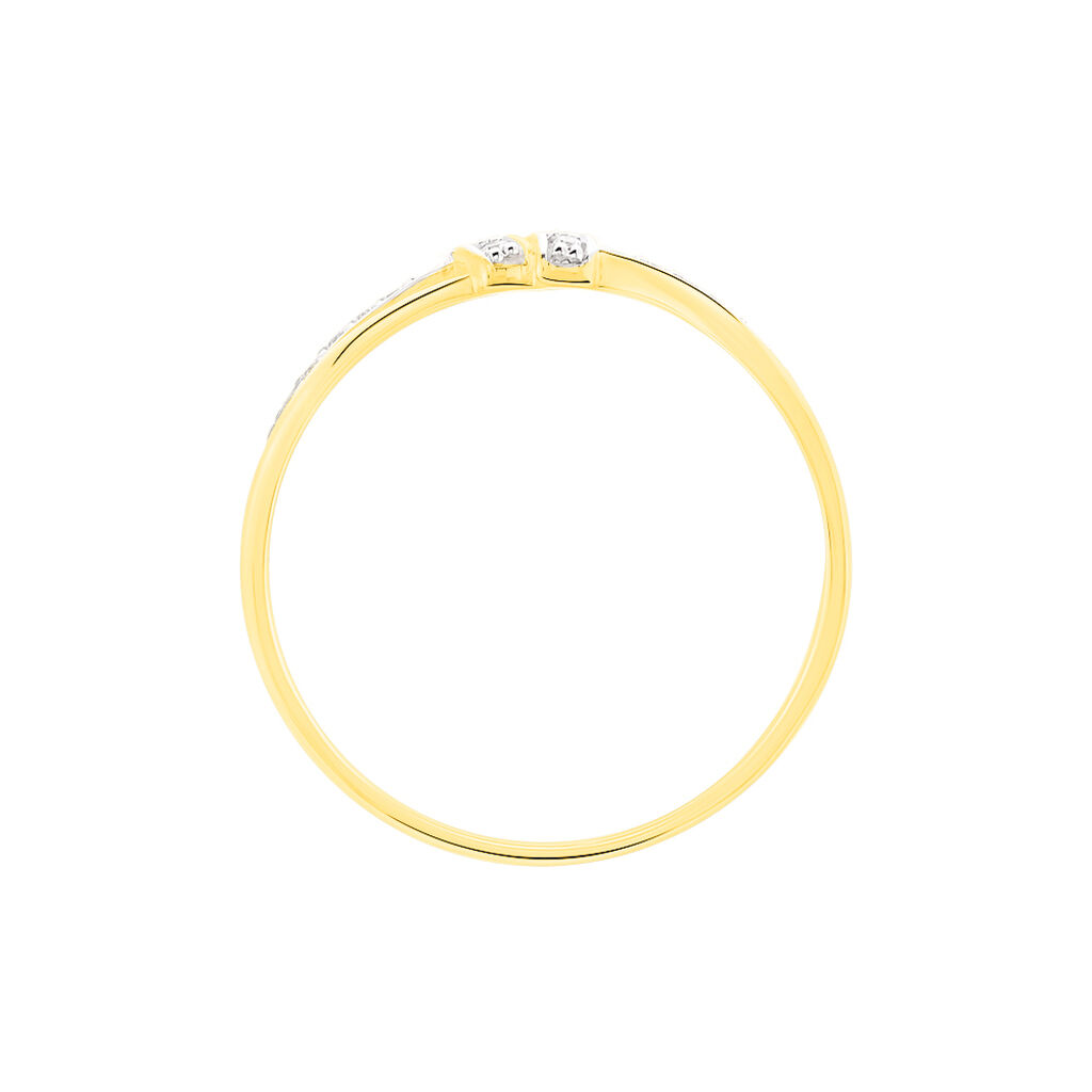Bague Or Jaune Sindy Diamants - Spannringe Damen | OROVIVO