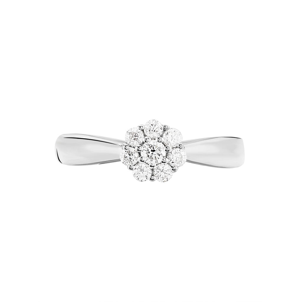 Bague Or Weiss Et Diamants - Spannringe Damen | OROVIVO