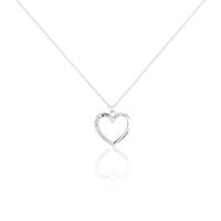 Damen Collier Silber 925 Zirkonia Herz Ashley Herz 1,20mm