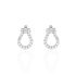 LINNA Damen Ohrstecker Weißgold 375 (9 Karat) Zirkonia Weiß 0,15 ct Tropfen