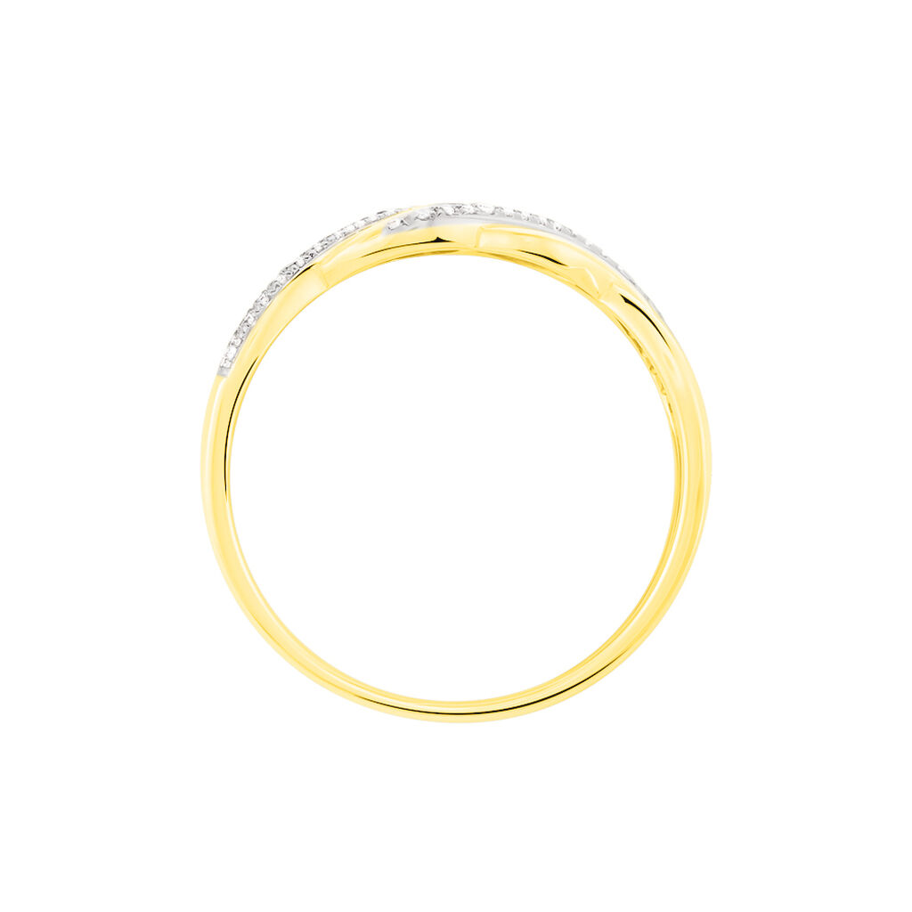 Bague Or Jaune Elyanne Et Diamants - Spannringe Damen | OROVIVO