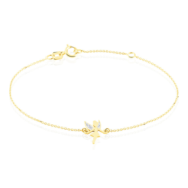 Bracelet Or Jaune Phillie Fee Glitter Silver - Spannringe Kinder | OROVIVO