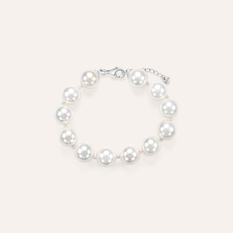 Bracciale Silver Pearls Argento Rodiato Perla sintentica - Spannringe Damen | OROVIVO