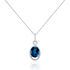 PAGA Damen Collier Weißgold 375 (9 Karat) Topas Blau 1,92 ct Barren