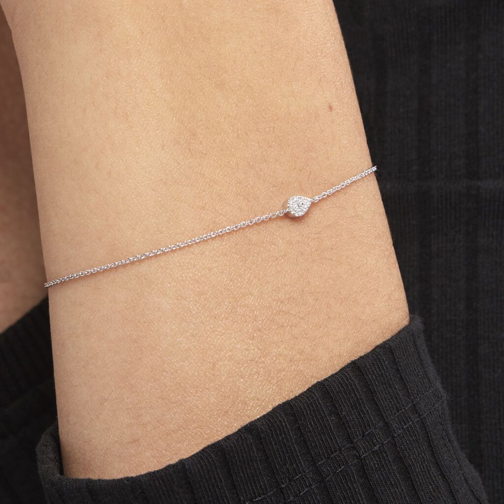 Bracelet Adhira Or Blanc Diamant - Spannringe Damen | OROVIVO