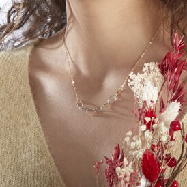 Damen Gliederkette Gold 375 Bicolor - Ketten mit Anhänger Damen | OROVIVO