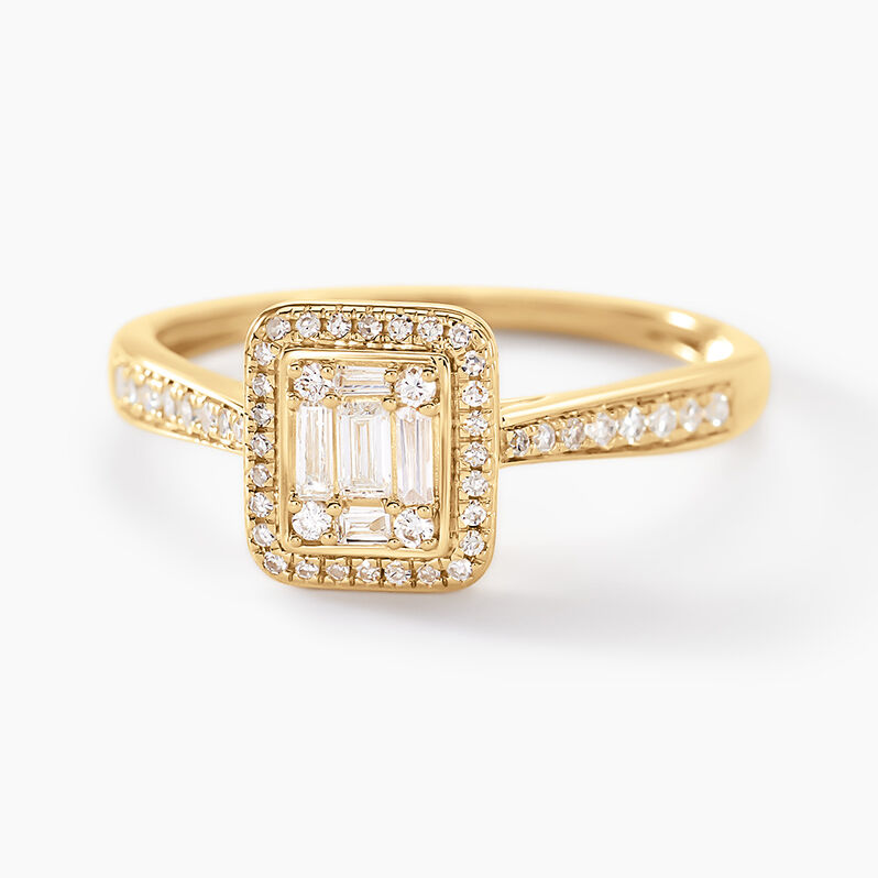 Bague 1986 Or Jaune Diamant - Spannringe Damen | OROVIVO