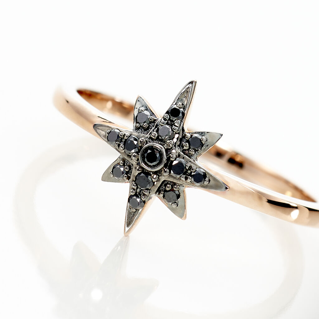Bague Or Rose Laetia Etoile Diamants Noi - Spannringe Damen | OROVIVO