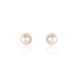 Damen Perlenohrringe Gold 375 Zuchtperle 5-5,5mm - Ohrstecker Damen | OROVIVO