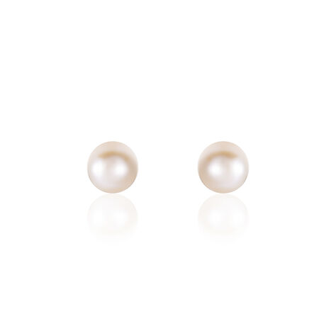 Damen Perlenohrringe Gold 375 Zuchtperle 5-5,5mm - Ohrstecker Damen | OROVIVO