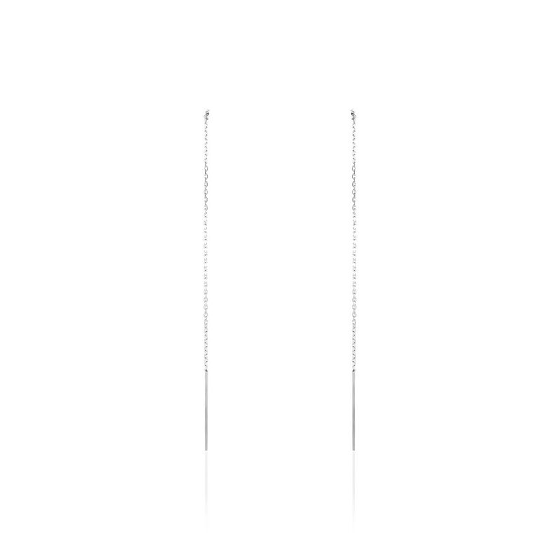Boucles D'oreilles Pendantes Java Argent Weiss - Spannringe Damen | OROVIVO