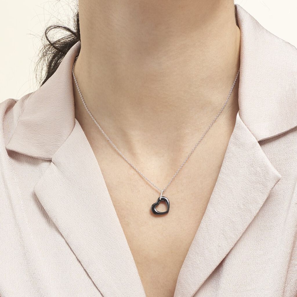 Collier Argent Et Céramique - Spannringe Damen | OROVIVO